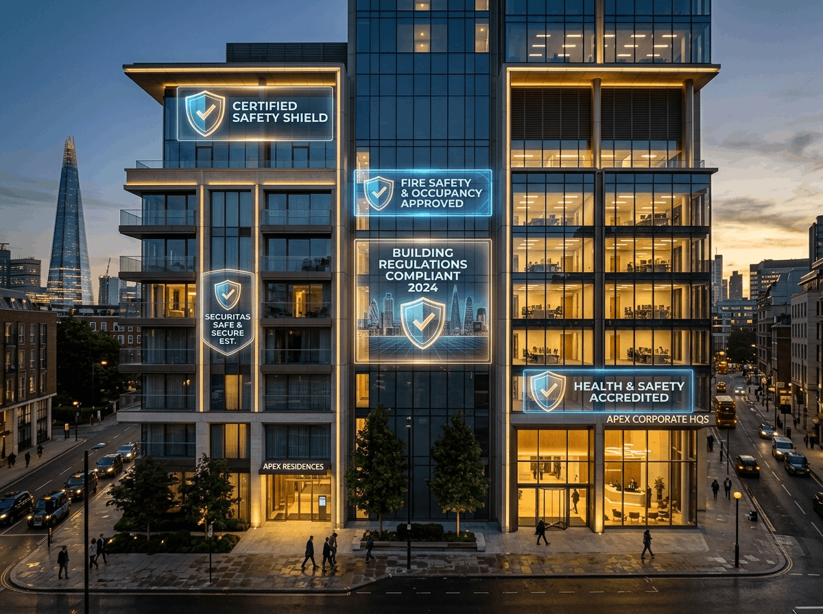 Certified Property Safety Compliance Graphic